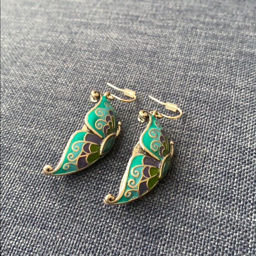 Lucky Brand Blue Butterfly Earrings